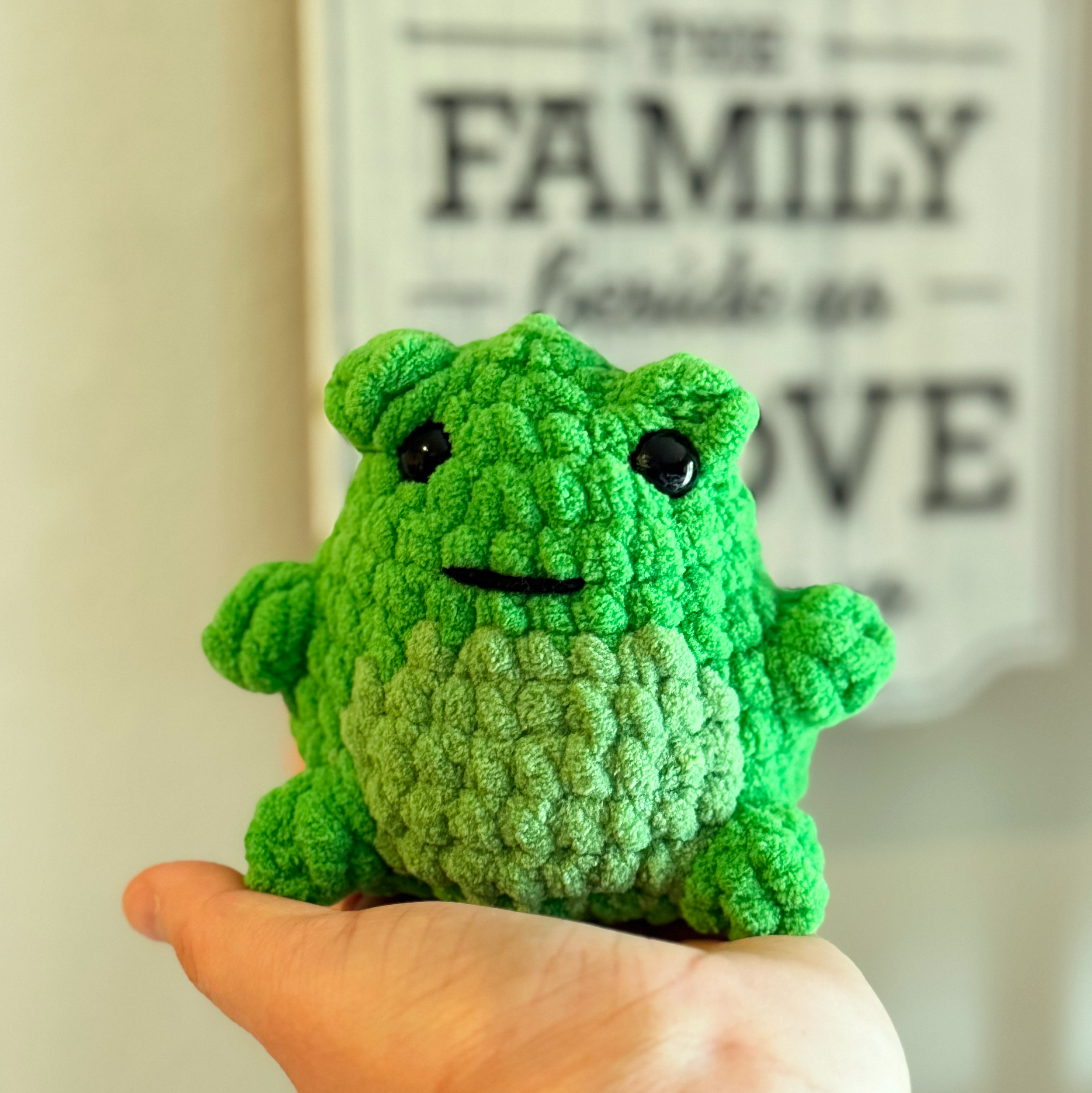 Handmade Crochet Frog Plush