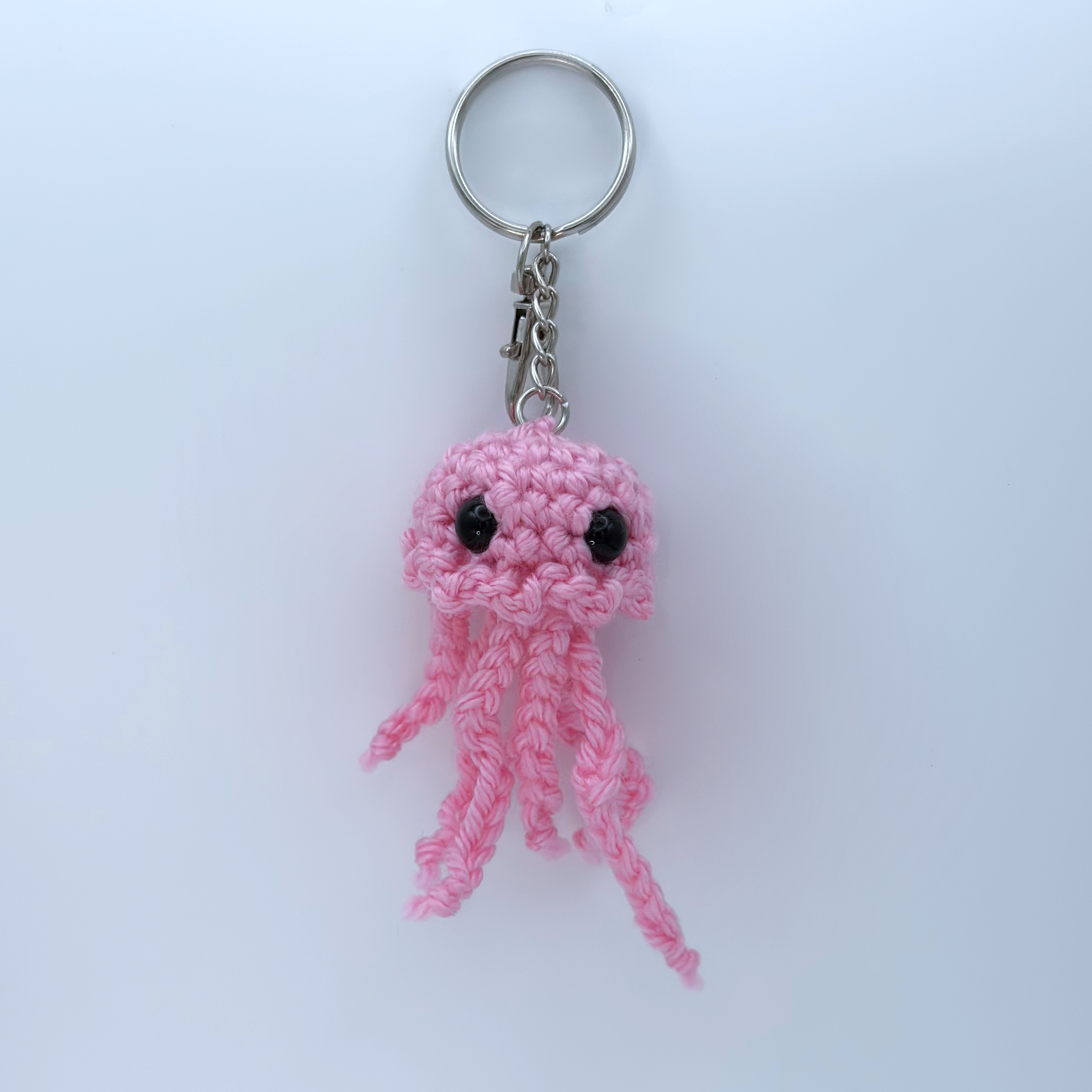 Handmade Crochet Jellyfish Keychain