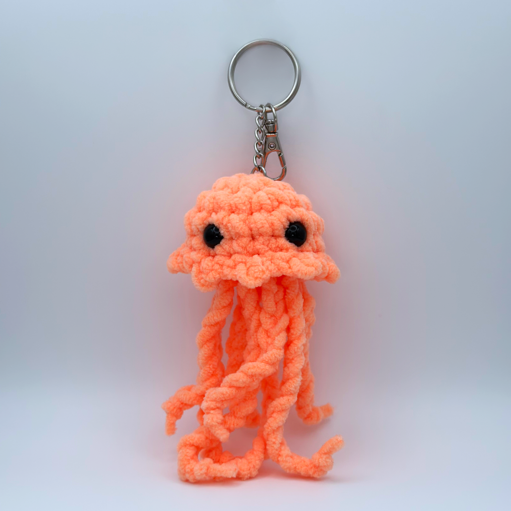 Handmade Crochet Jellyfish Keychain