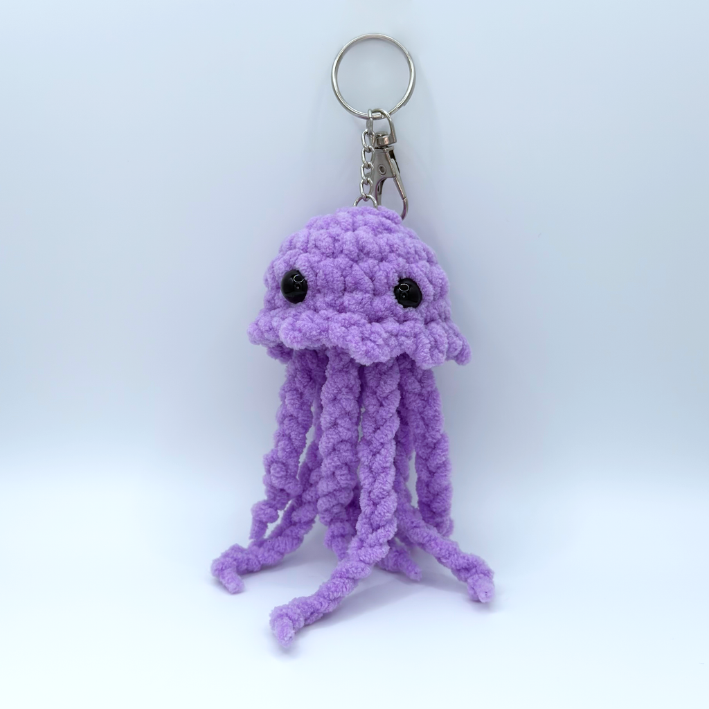 Handmade Crochet Jellyfish Keychain